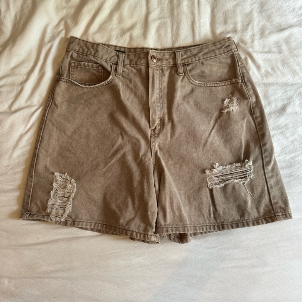 Dark Khaki, wild fable, long jean shorts